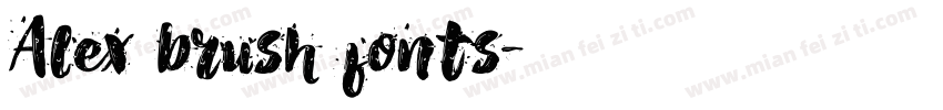 Alex brush fonts字体转换